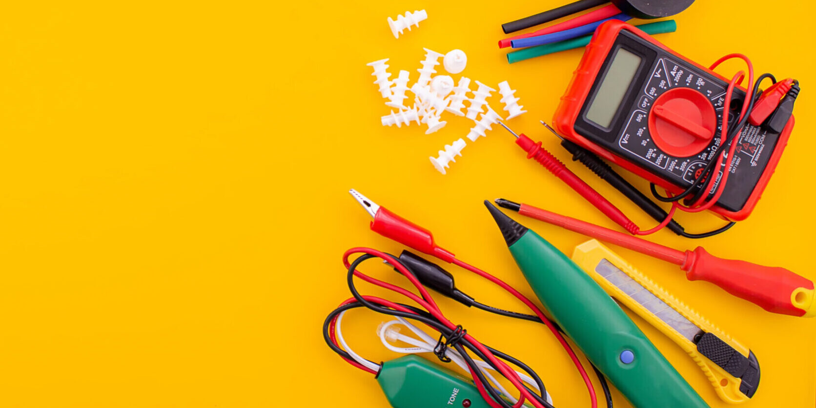 electrical tools for repairing electricians in the house.