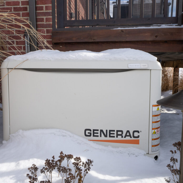 Generac generator has been professionally serviced and illustrates a unit that is ready to supply your home with power during a grid outage