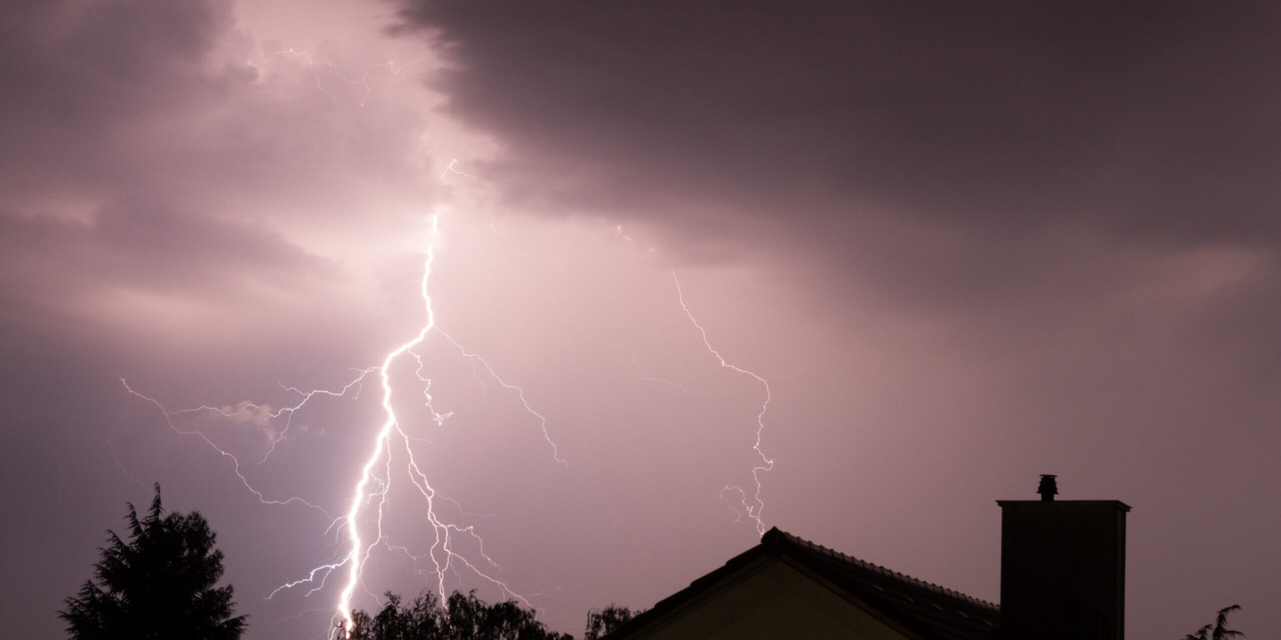 Home in a lightning storm